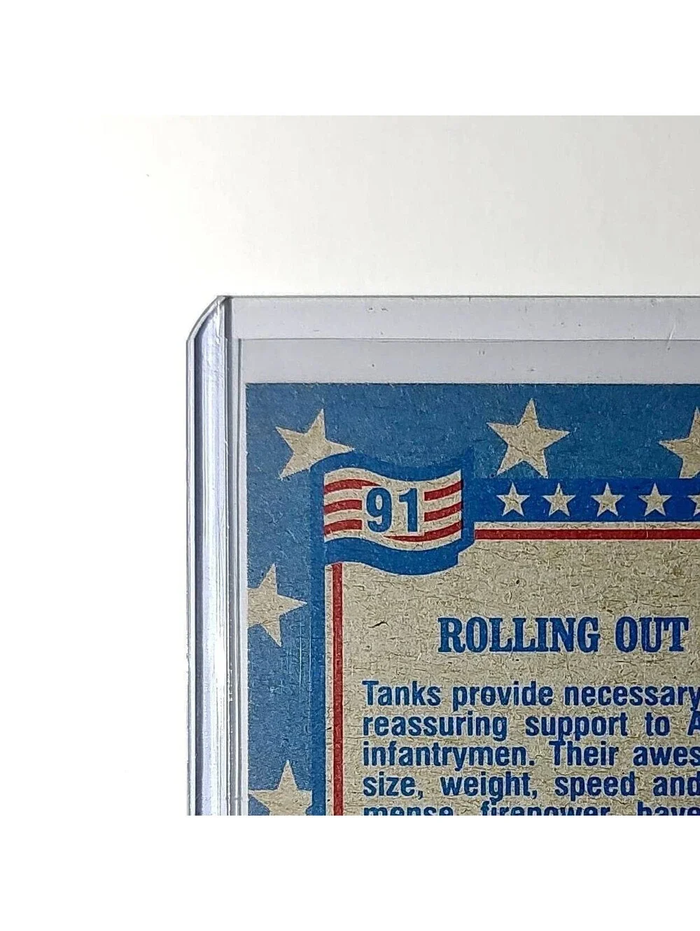 Rolling Out 1991 Topps Desert Storm #91 Card
